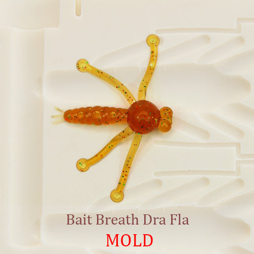 Bait Breath Dra Fla Bug Fishing Soft Plastic Mold DIY Lure