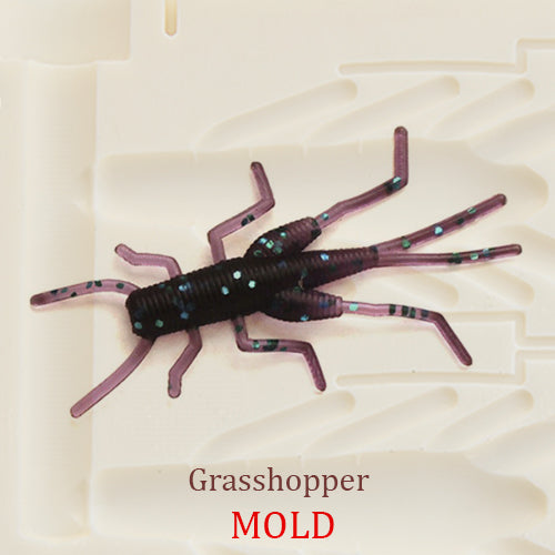 Angry Baits Grasshopper Bug Fishing Soft Plastic Mold DIY Lure