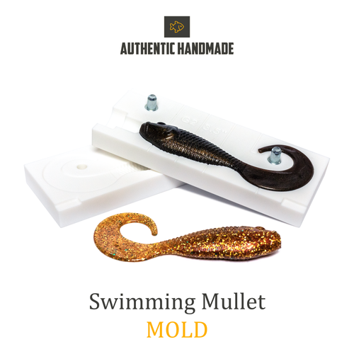 🔥 New Swimming Mullet Soft Plastic Bait Mold DIY Lure