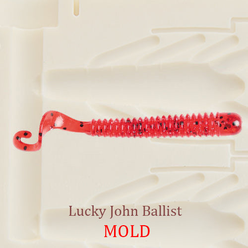 Lucky John Ballist Soft Plastic Bait Mold Grub DIY Lure