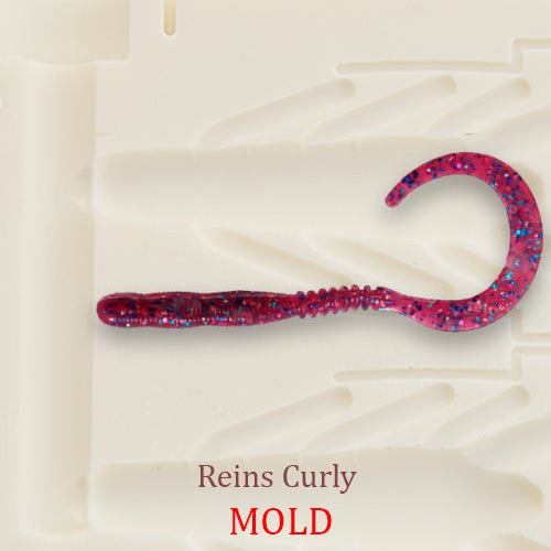 Reins Curly Tail Grub Soft Plastic Bait Mold Twister DIY Lure