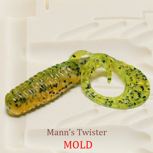 Mann's Twister Soft Plastic Bait Mold Grub DIY Lure