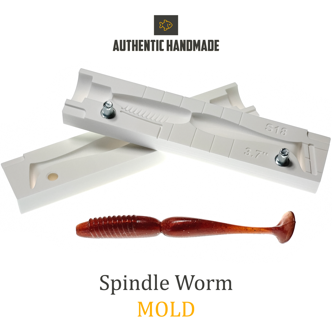 Spindle Worm Fishing Soft Plastic Bait Mold Shad DIY Lure