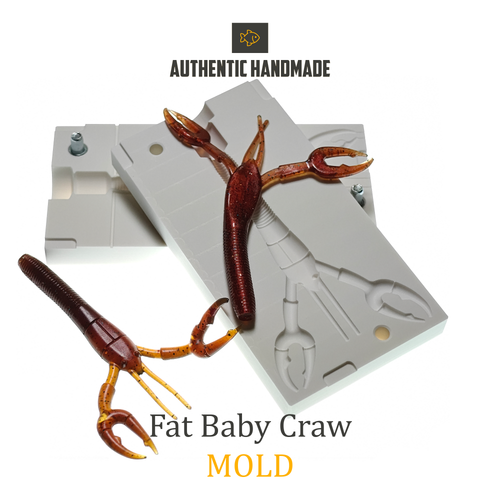 Fat Baby Craw Fishing Soft Plastic Bait Mold DIY Lure