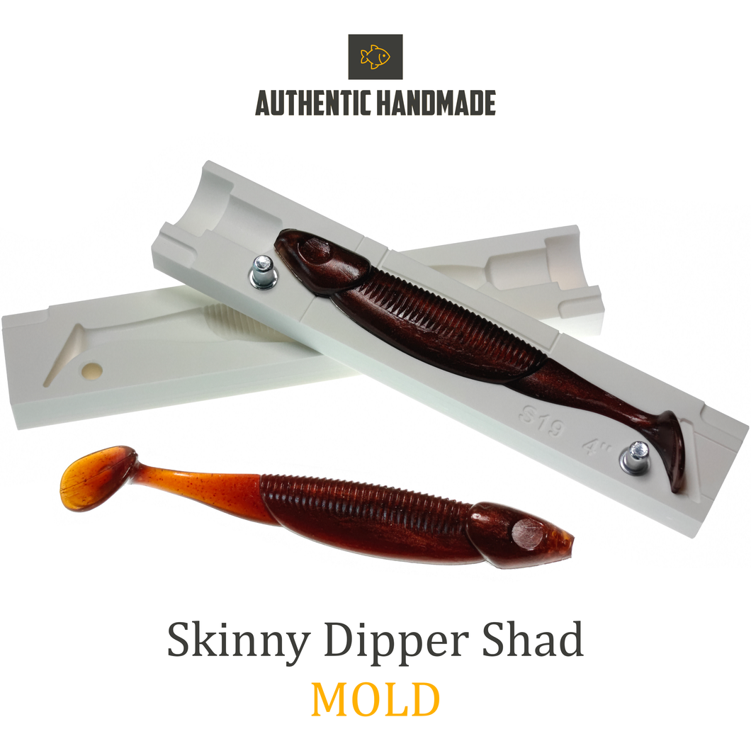Reaction Innovations Skinny Dipper Plastic Bait Mold Shad DIY Lure