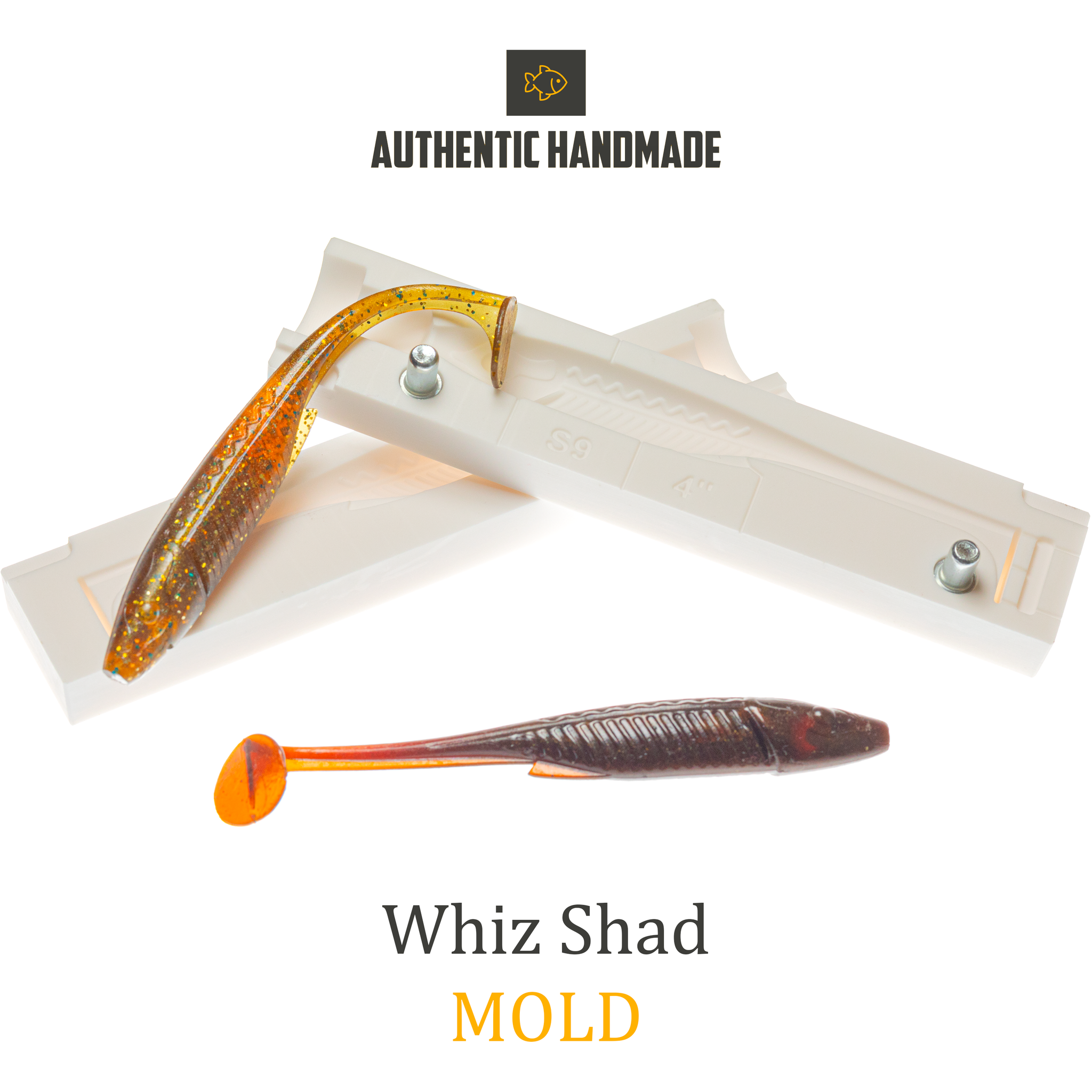 🔥 New Whiz Soft Plastic Bait Mold Shad DIY Lure – Authentic Handmade
