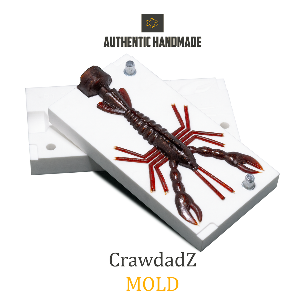 🔥 New Crawdadz Soft Plastic Bait Mold DIY Lure