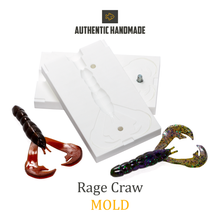 🔥 New Rage Craw Soft Plastic Bait Mold DIY Lure