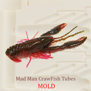 Mad Man CrawFish Tubes Fishing Soft Plastic Bait Mold DIY Lure – Authentic  Handmade