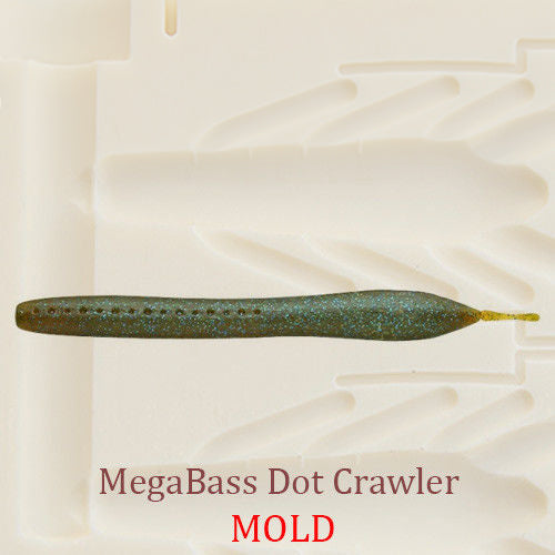 Megabass Dot Crawler Worm Soft Plastic Bait Mold DIY Lure