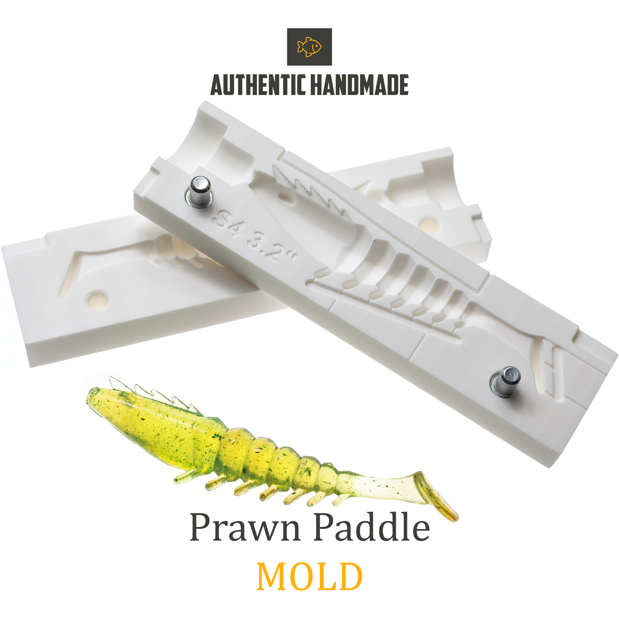 🔥 New Prawn Paddle Soft Plastic Bait Mold Shad Shrimp DIY Lure – Authentic  Handmade