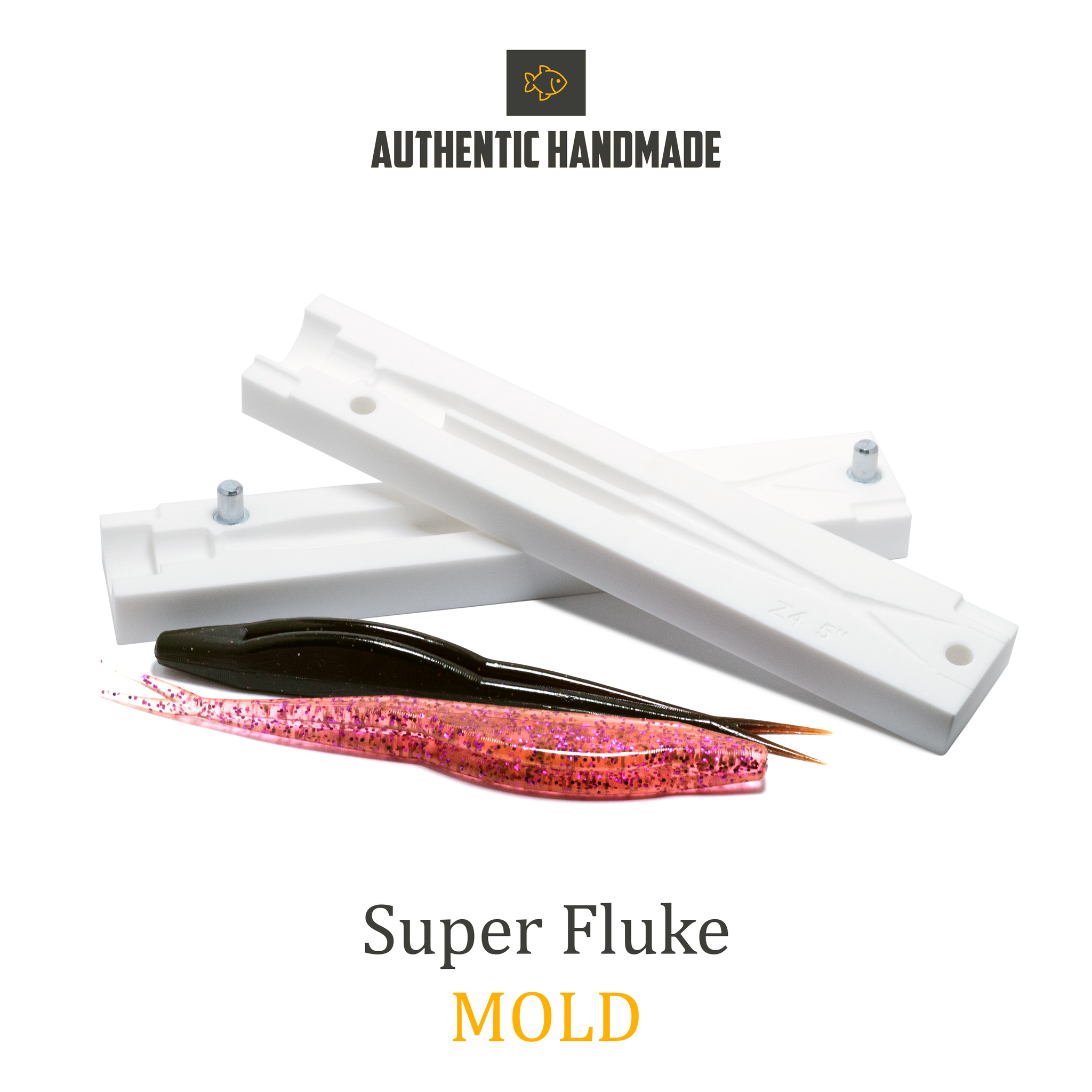 🔥 New Super Fluke Soft Plastic Bait Mold Shad DIY Lure – Authentic Handmade