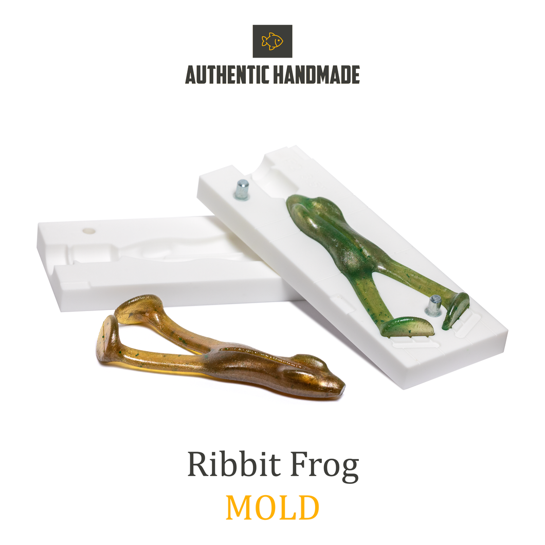 🔥 NEW Ribbit Frog Toad Soft Plastic Bait Mold DIY Lure – Authentic Handmade