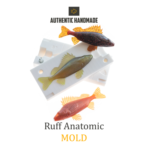 🔥 New Ruff Anatomic Soft Plastic Bait Mold Shad DIY Lure