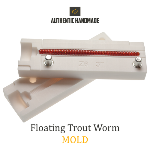 Floating Trout Worm Soft Plastic Bait Mold DIY Lure