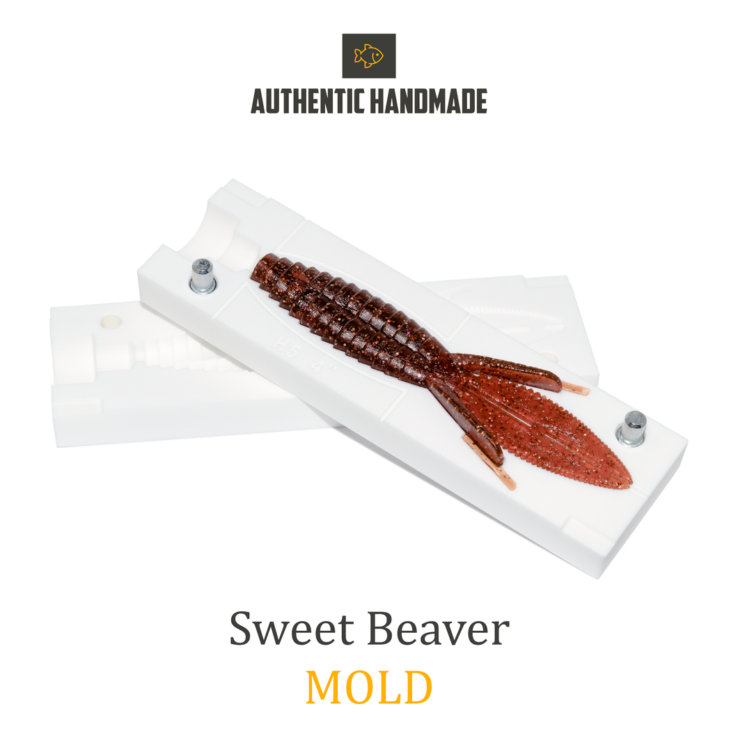 🔥 Sweet Beaver Soft Plastic Bait Mold Craw DIY Lure – Authentic