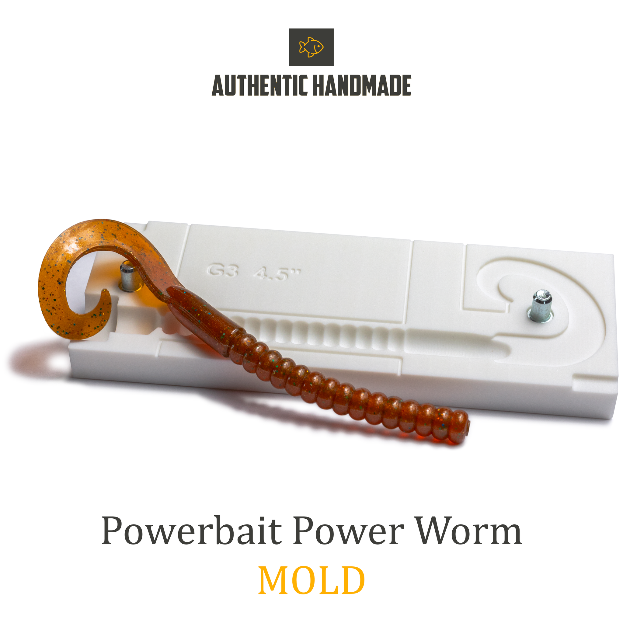 🔥 New Powerbait Power Worm Soft Plastic Bait Mold Grub Twister DIY Lur –  Authentic Handmade