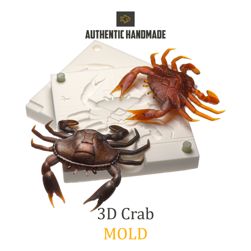 3D Crab Soft Plastic Bait Mold DIY Lure