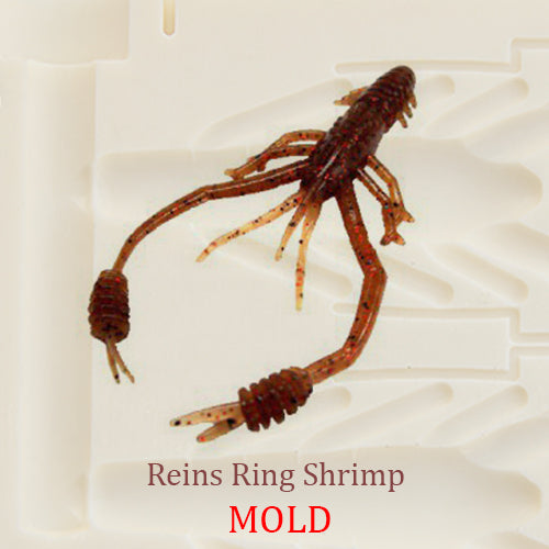 Reins Ring Shrimp Fishing Craw Soft Plastic Bait Mold DIY Lure