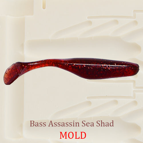 Bass Assassin Sea Shad Plastic Bait Mold DIY Lure – Authentic Handmade