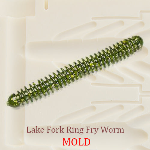 Lake Fork Ring Fry Worm Soft Plastic Bait Mold DIY Lure