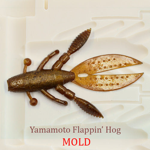 Yamamoto Flappin’ Hog Soft Plastic Bait Mold Craw DIY Lure - Frogs and Creatures Molds - Authentic Handmade