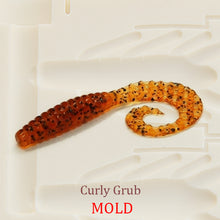 Curly Grub Soft Plastic Bait Mold Grub Twister DIY Lure