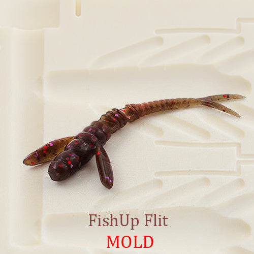 FishUp Flit Worm Soft Plastic Bait Mold DIY Lure