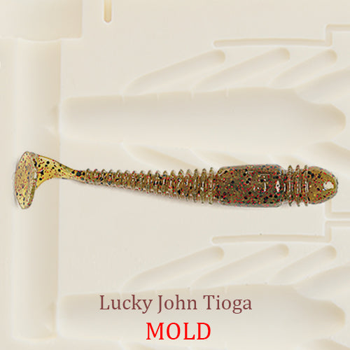 Lucky John Tioga Plastic Bait Mold Shad DIY Lure