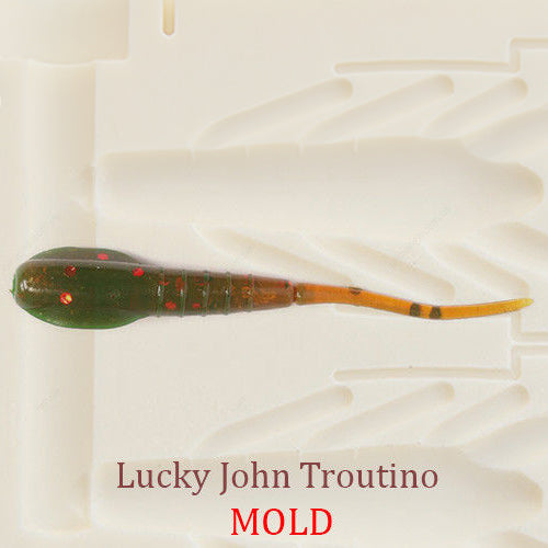 Lucky John Troutino Worm Soft Plastic Bait Mold DIY Lure