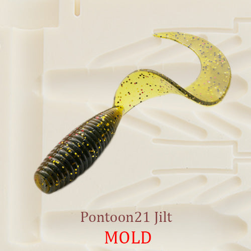 T121 Grub Fishing Mold G Tail Lure Bait Creature Soft Plastic 50-100 mm