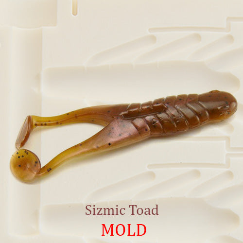Sizmic Toad Soft Plastic Bait Mold Frog DIY Lure - Frogs and Creatures Molds - Authentic Handmade