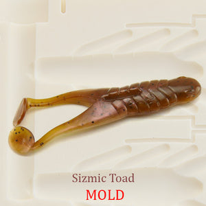 Sizmic Toad Soft Plastic Bait Mold Frog DIY Lure - Frogs and Creatures Molds - Authentic Handmade