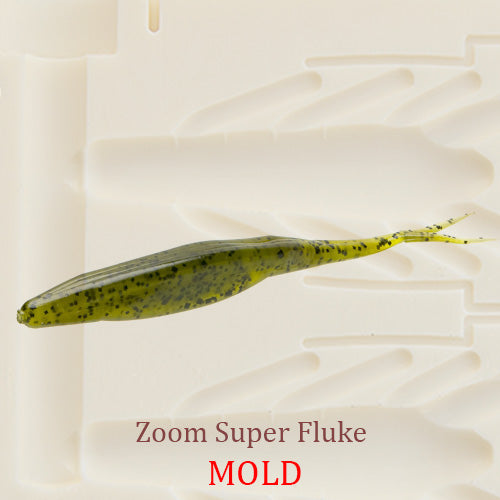 Zoom Super Fluke Magnum Soft Plastic Bait Mold Shad DIY Lure