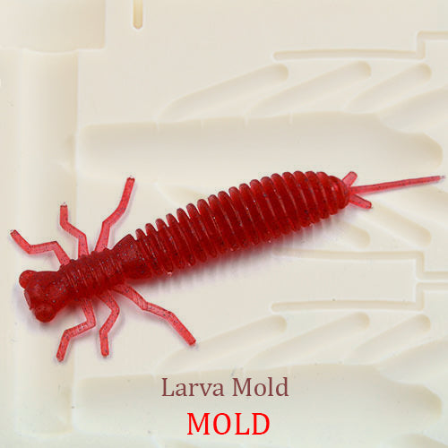 Micro Larva Insect Red Soft Plastic Baits