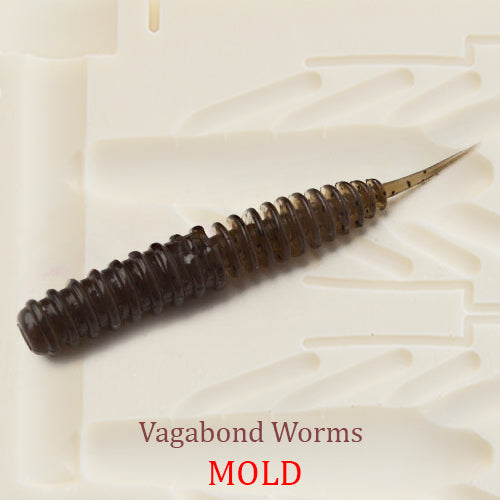 Vagabond Worm Soft Plastic Bait Mold DIY Lure