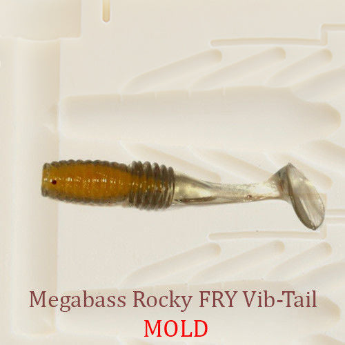 Megabass Rocky FRY Vib-Tail Plastic Bait Mold Shad DIY Lure