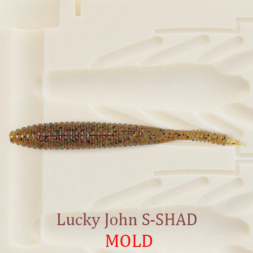 Lucky John S-SHAD Fishing Soft Plastic Bait Mold Shad DIY Lure