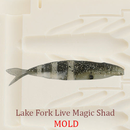 Lake Fork Live Magic Shad Soft Plastic Bait Mold DIY Lure
