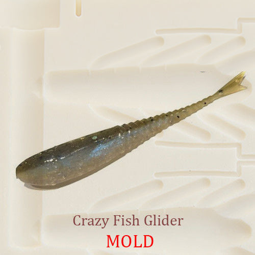 Crazy Fish Glider Plastic Bait Mold Shad DIY Lure