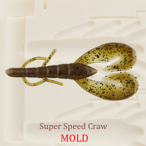 Super Speed Craw Fishing Soft Plastic Bait Mold DIY Lure