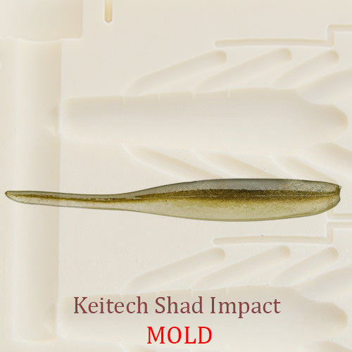 Keitech Shad Impact Soft Plastic Bait Mold DIY Lure