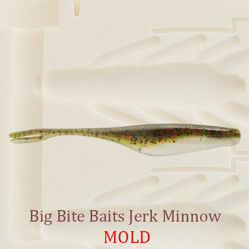 Big Bite Baits Jerk Minnow Plastic Bait Mold Shad DIY Lure