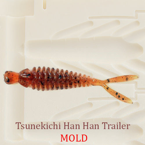 Tsunekichi Han Han Trailer Worm Soft Plastic Bait Mold DIY Lure