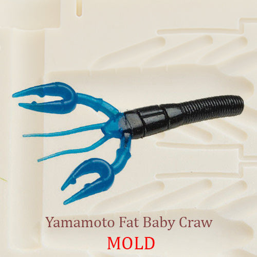 Yamamoto Fat Baby Craw Fishing Soft Plastic Bait Mold DIY Lure