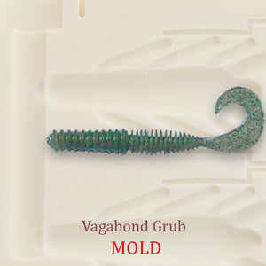 Vagabond Grub Soft Plastic Bait Mold DIY Lure