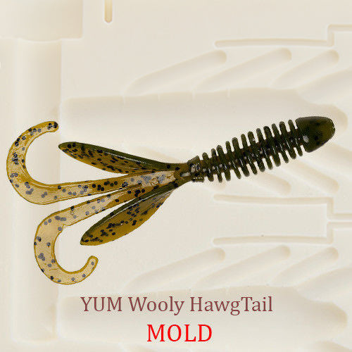 YUM Wooly HawgTail Fishing Craw Fishing Soft Plastic Bait Mold DIY Lur –  Authentic Handmade