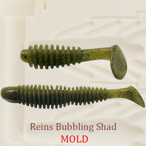 Reins Bubbling Shad Soft Plastic Bait Mold DIY Lure