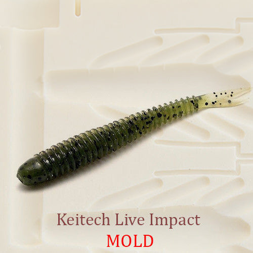 Keitech Live Impact Worm Soft Plastic Bait Mold DIY Lure