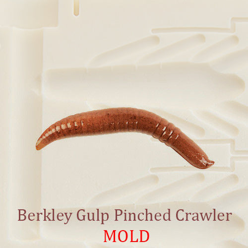 Berkley Gulp Pinched Crawler Worm Soft Plastic Bait Mold DIY Lure